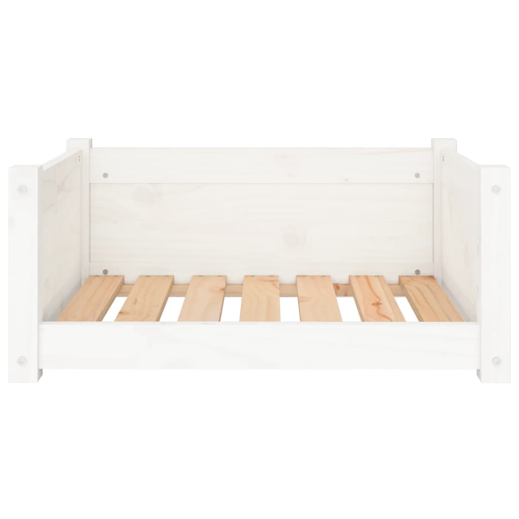 vidaXL Lit pour chien Blanc 65,5x50,5x28 cm Bois de pin solide
