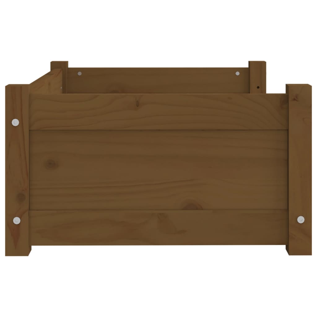 vidaXL Lit pour chien Marron miel 65,5x50,5x28 cm Bois de pin solide