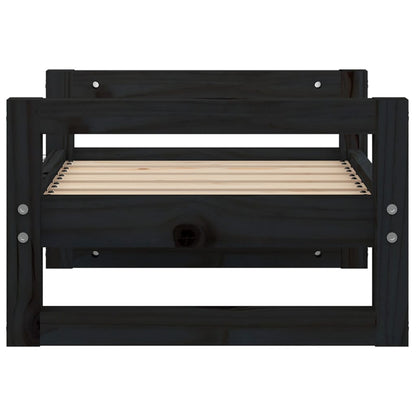vidaXL Lit pour chien Noir 55,5x45,5x28 cm Bois de pin solide