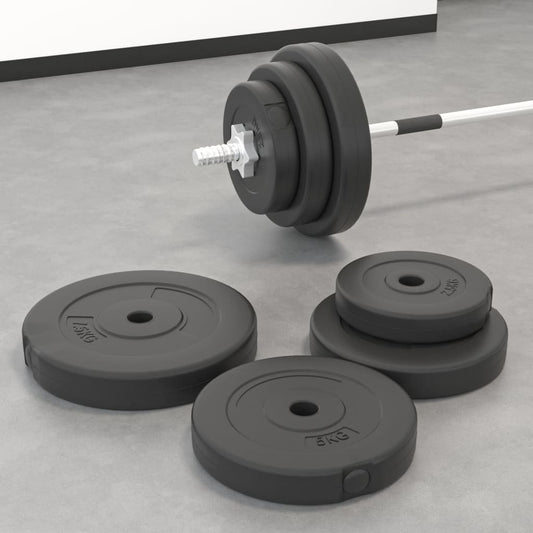 vidaXL Plaques de poids 6 pcs 30 kg Béton