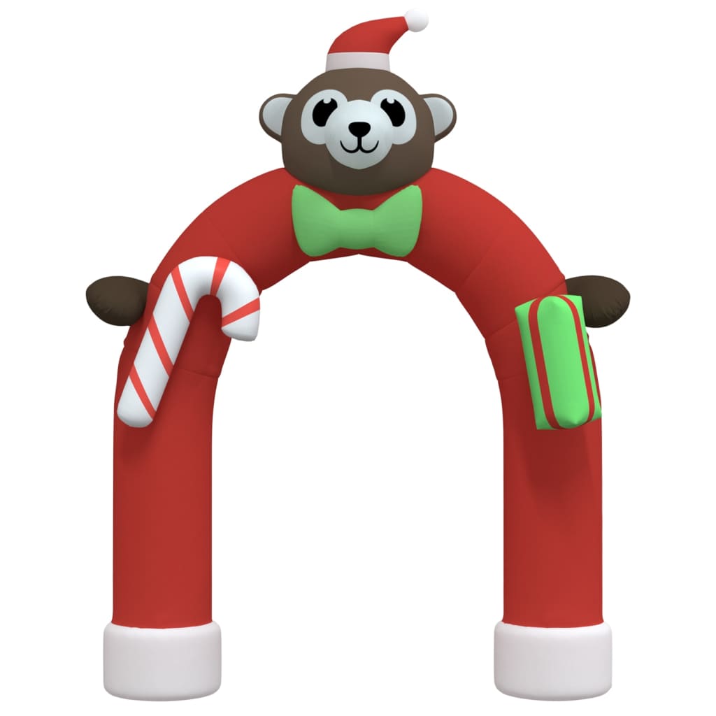 vidaXL Porte voûtée gonflable de Noël avec LED 380 cm