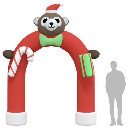 vidaXL Porte voûtée gonflable de Noël avec LED 380 cm