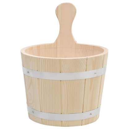 vidaXL Ensemble de seau et louche pour sauna Bois massif de pin