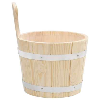 vidaXL Ensemble de seau et louche pour sauna Bois massif de pin