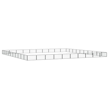 vidaXL Parc pour chien 40panneaux Noir 100x50cm Acier enduit de poudre