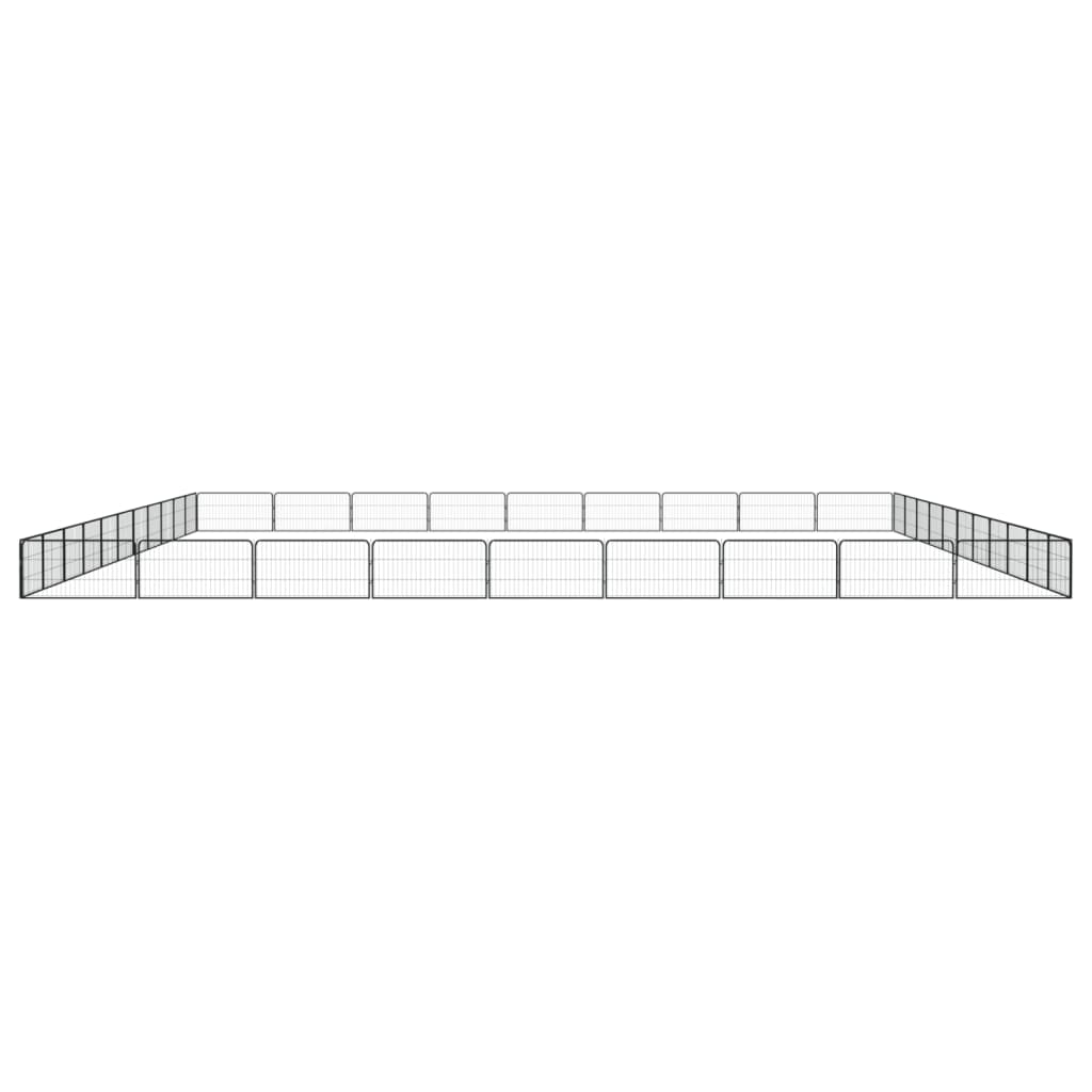 vidaXL Parc pour chien 40panneaux Noir 100x50cm Acier enduit de poudre