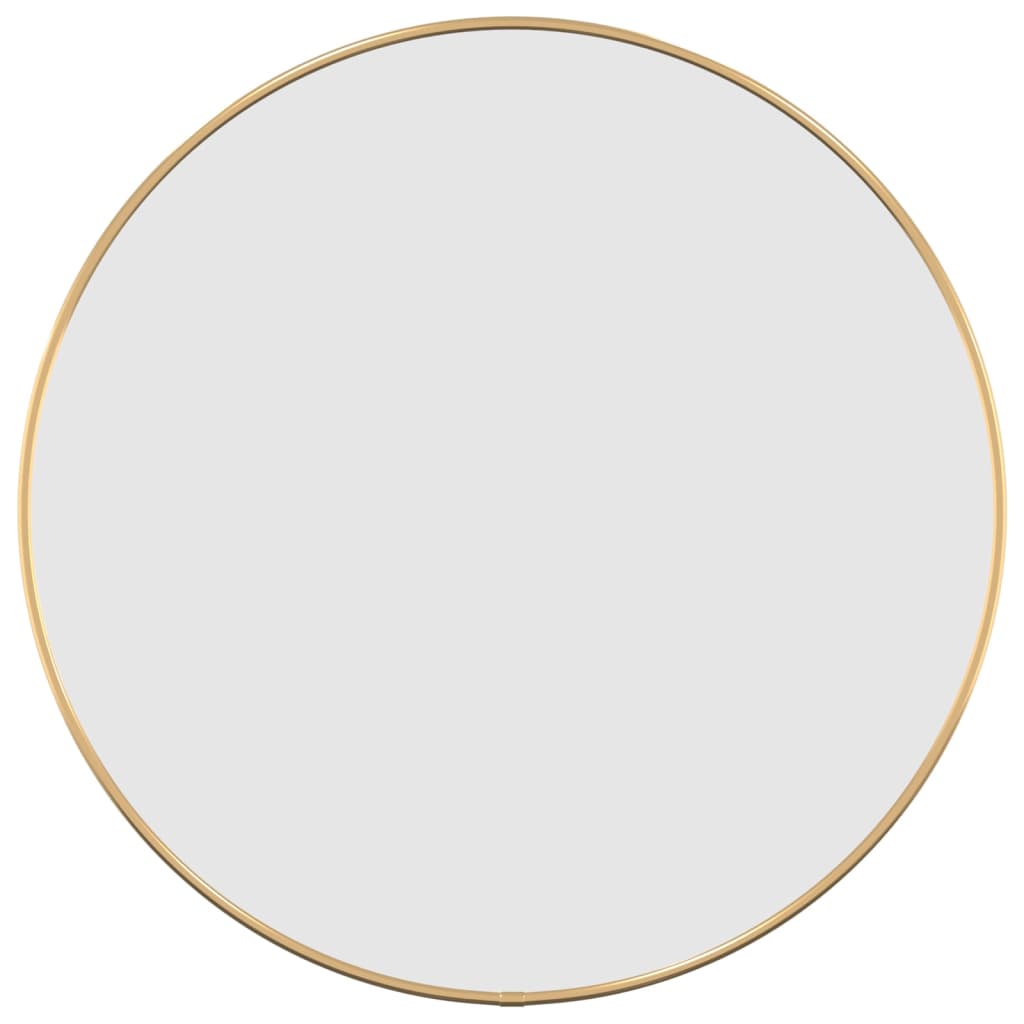 vidaXL Miroir mural Doré Ø 50 cm Rond