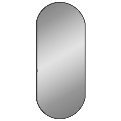 vidaXL Miroir mural Noir 70x30 cm Ovale
