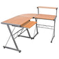 vidaXL Bureau d'ordinateur d'angle Marron 132x112x99cm Bois ingénierie