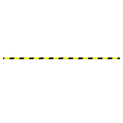 vidaXL Protecteur d'angle Jaune et noir 4x3x100 cm PU