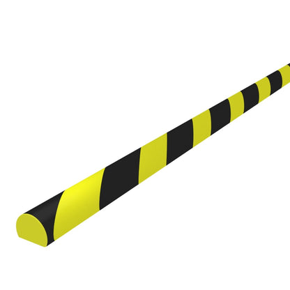 vidaXL Protecteur d'angle Jaune et noir 4x3x100 cm PU