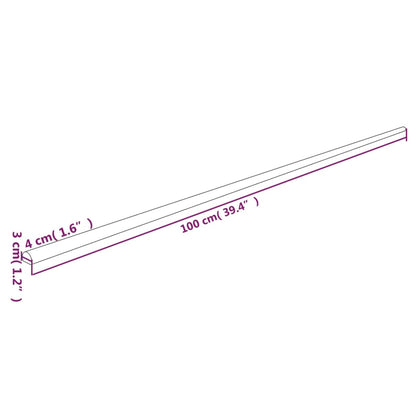 vidaXL Protecteur d'angle Jaune et noir 4x3x100 cm PU