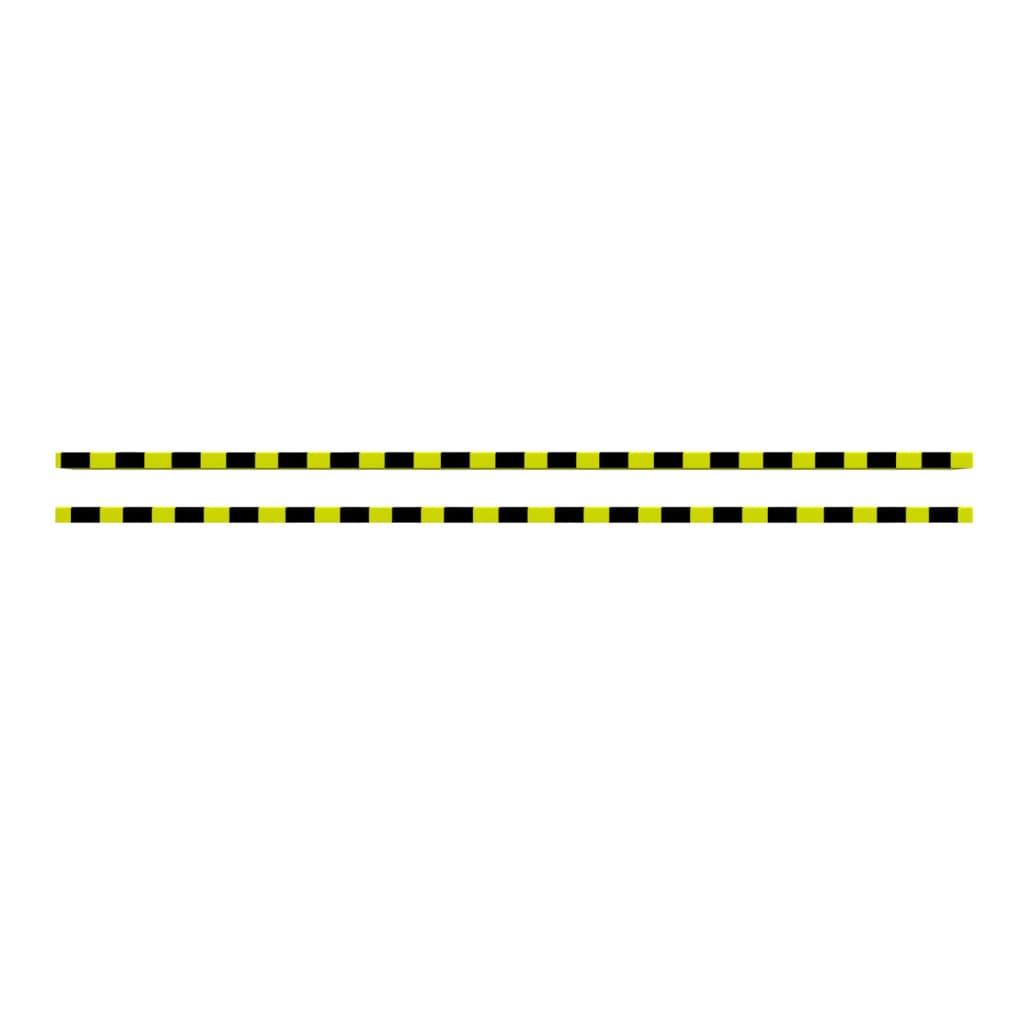 vidaXL Protecteurs d'angle 2 pcs Jaune et noir 6x2x101,5 cm PU