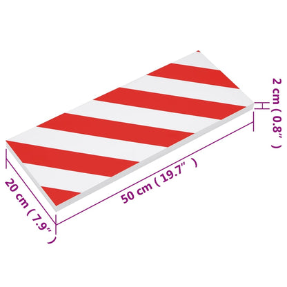 vidaXL Protecteurs de mur 6 pcs Rouge et blanc 50x20x2 cm Mousse EVA