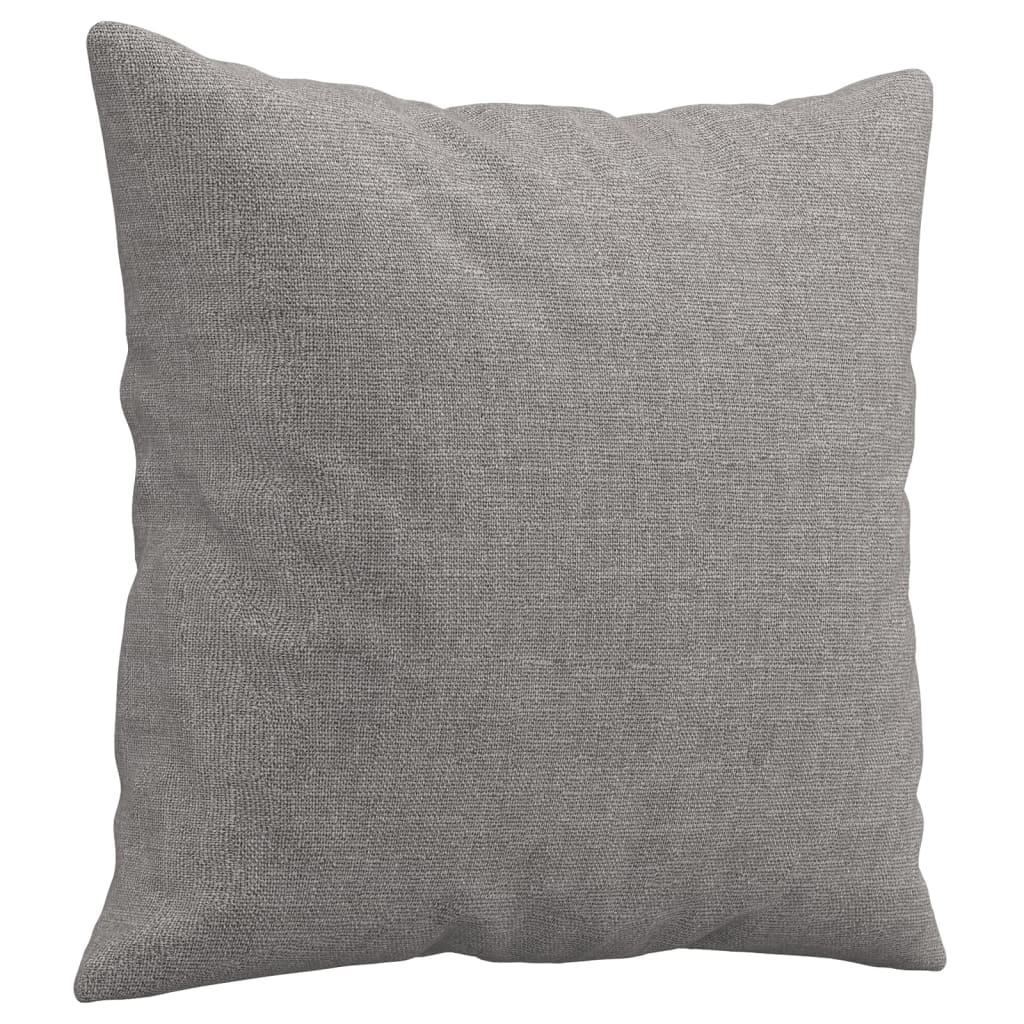 vidaXL Coussins décoratifs 2 pcs Gris clair 40x40 cm Tissu