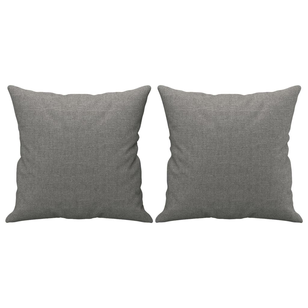 vidaXL Coussins décoratifs 2 pcs Gris foncé 40x40 cm Tissu