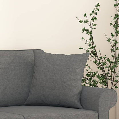 vidaXL Coussins décoratifs 2 pcs Gris foncé 40x40 cm Tissu