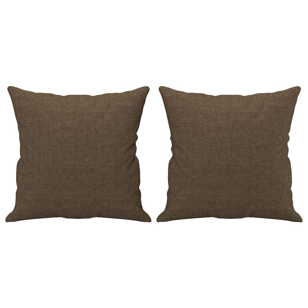vidaXL Coussins décoratifs 2 pcs Marron 40x40 cm Tissu