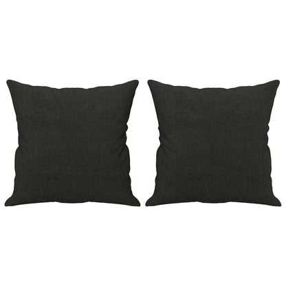 vidaXL Coussins décoratifs 2 pcs Noir 40x40 cm Tissu