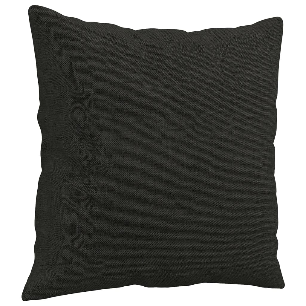 vidaXL Coussins décoratifs 2 pcs Noir 40x40 cm Tissu
