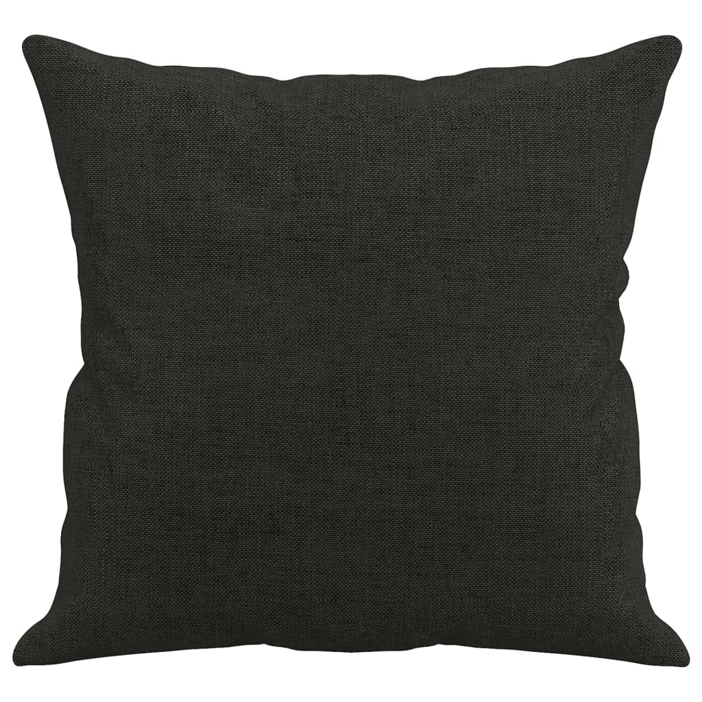 vidaXL Coussins décoratifs 2 pcs Noir 40x40 cm Tissu