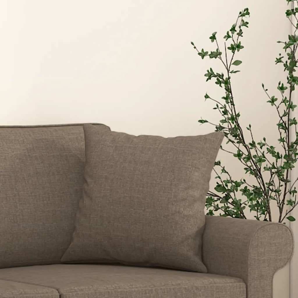 vidaXL Coussins décoratifs 2 pcs Taupe 40x40 cm Tissu