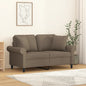 vidaXL Coussins décoratifs 2 pcs Taupe 40x40 cm Tissu
