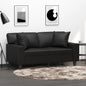 vidaXL Coussins décoratifs 2 pcs Noir 40x40 cm Similicuir