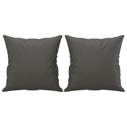 vidaXL Coussins décoratifs 2 pcs Gris 40x40 cm Similicuir