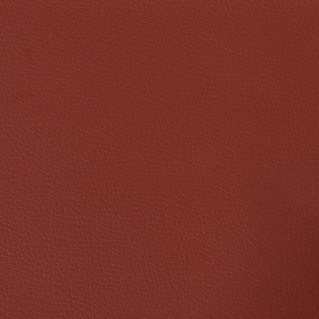vidaXL Coussins décoratifs 2 pcs Rouge bordeaux 40x40 cm Similicuir
