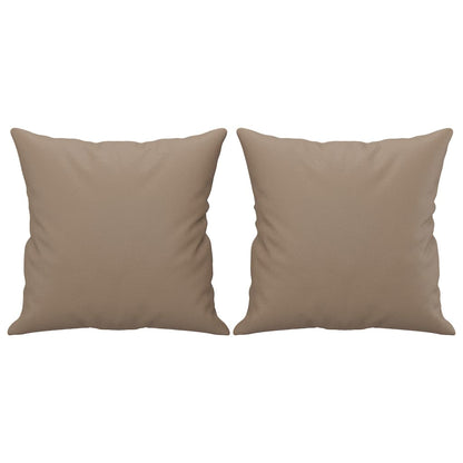 vidaXL Coussins décoratifs 2 pcs Cappuccino 40x40 cm Similicuir