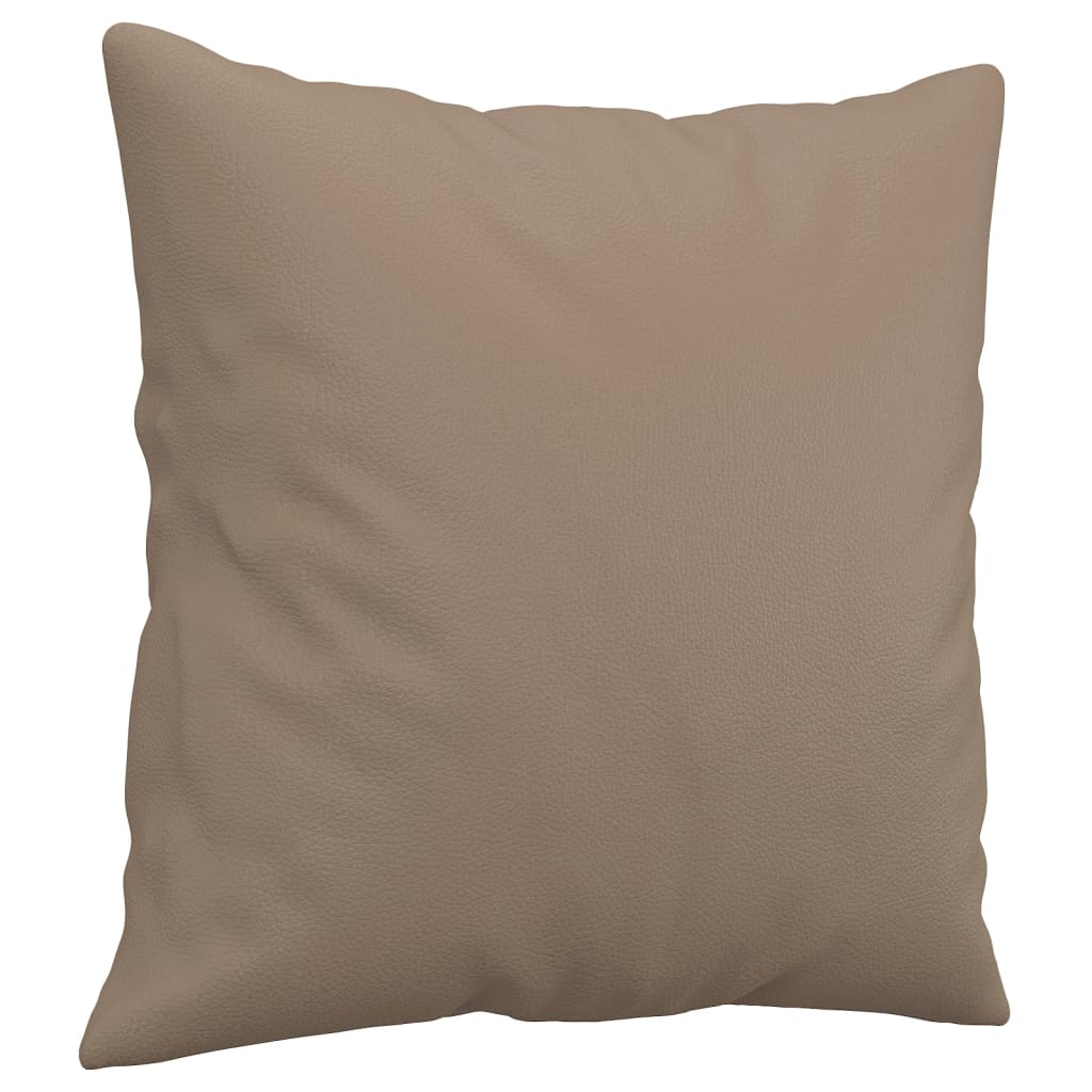 vidaXL Coussins décoratifs 2 pcs Cappuccino 40x40 cm Similicuir