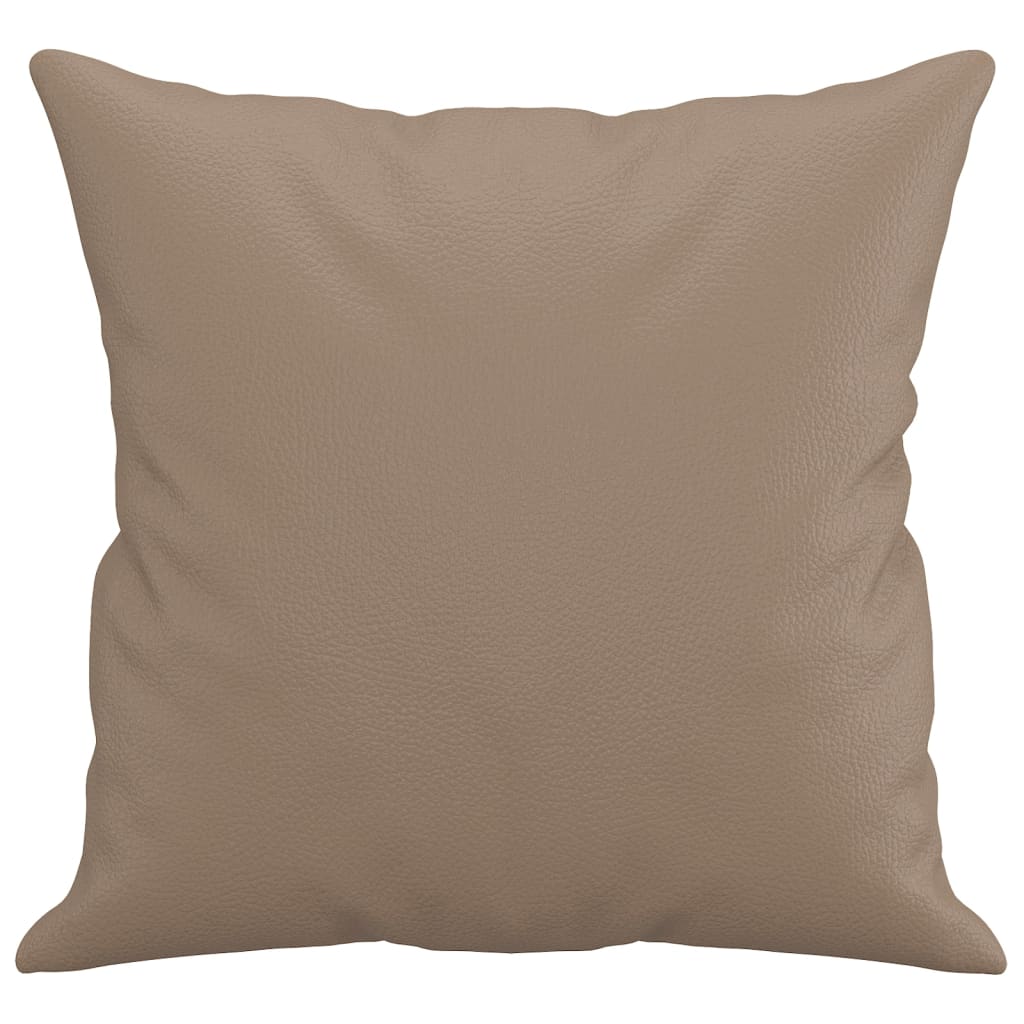 vidaXL Coussins décoratifs 2 pcs Cappuccino 40x40 cm Similicuir