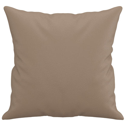 vidaXL Coussins décoratifs 2 pcs Cappuccino 40x40 cm Similicuir