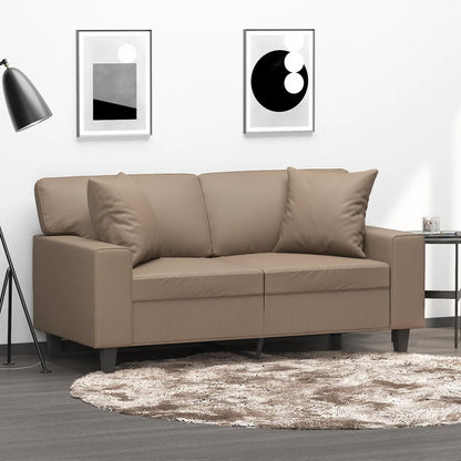 vidaXL Coussins décoratifs 2 pcs Cappuccino 40x40 cm Similicuir