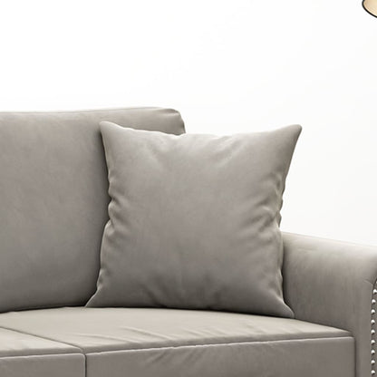 vidaXL Coussins décoratifs 2 pcs Gris clair 40x40 cm Velours