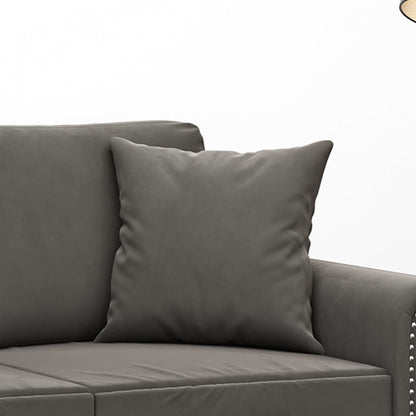 vidaXL Coussins décoratifs 2 pcs Gris foncé 40x40 cm Velours