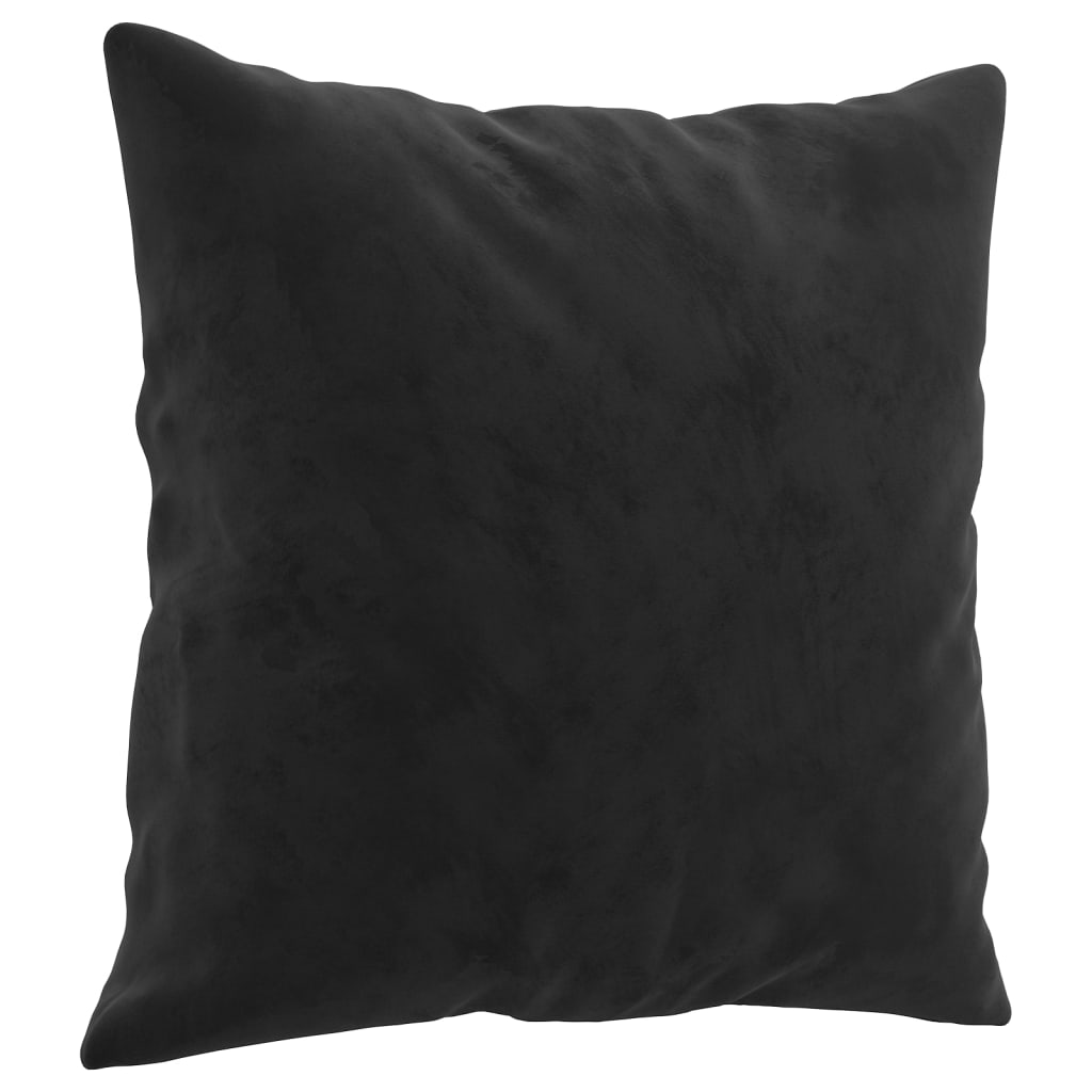 vidaXL Coussins décoratifs 2 pcs Noir 40x40 cm Velours