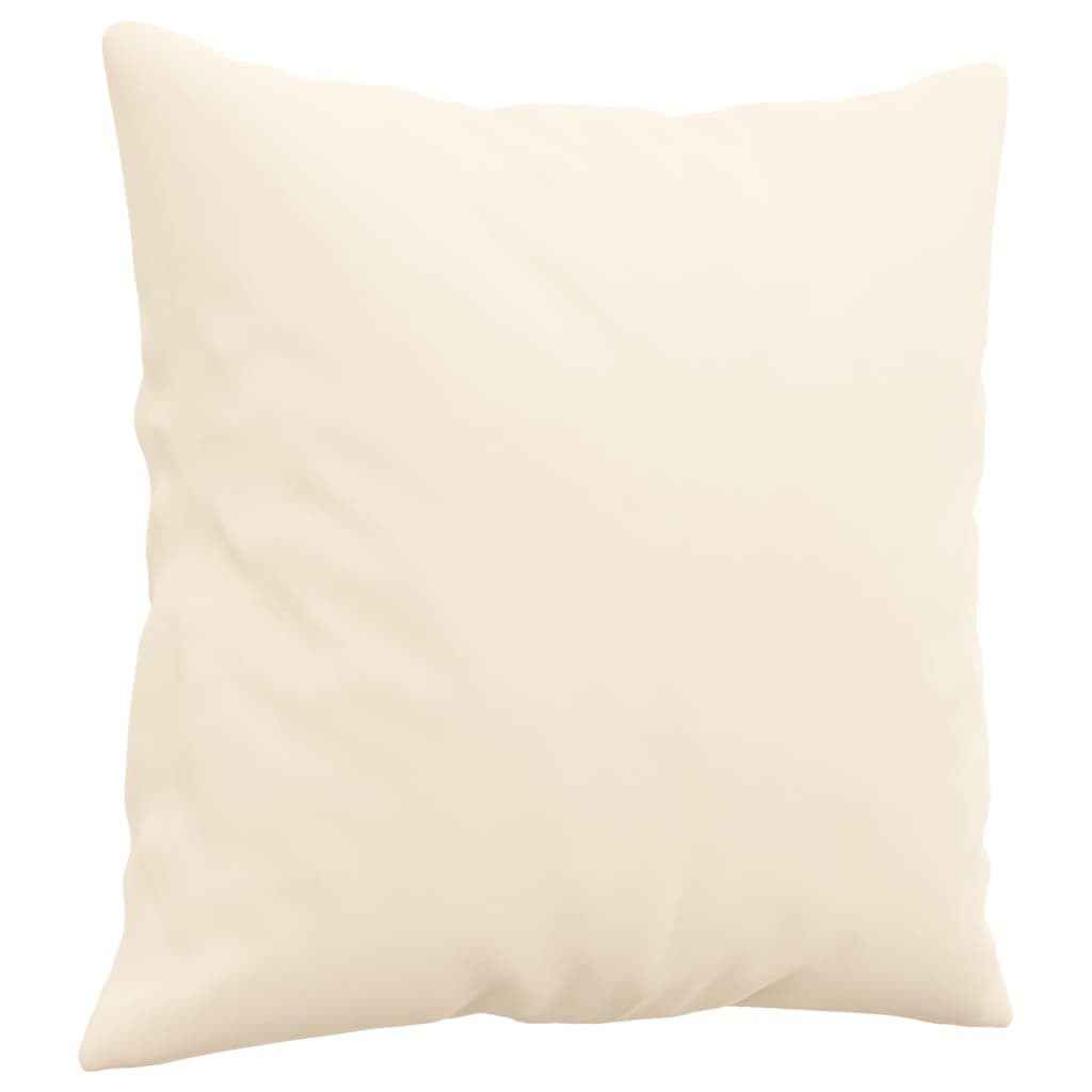 vidaXL Coussins décoratifs 2 pcs Crème 40x40 cm Velours