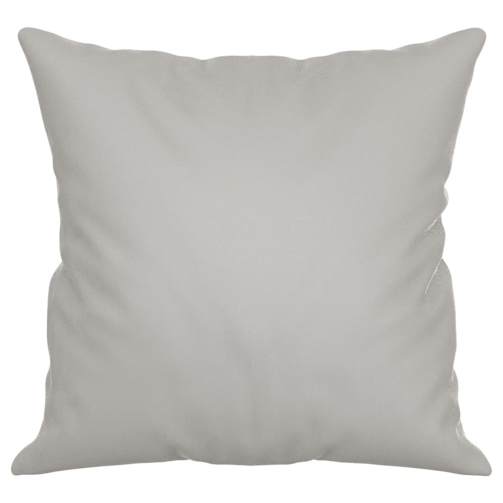 vidaXL Coussins décoratifs 2 pcs Gris clair 40x40 cm Tissu microfibre