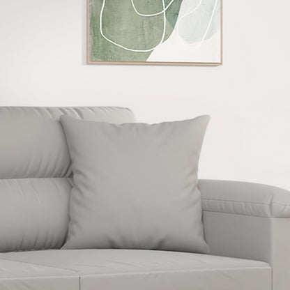 vidaXL Coussins décoratifs 2 pcs Gris clair 40x40 cm Tissu microfibre