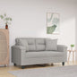 vidaXL Coussins décoratifs 2 pcs Gris clair 40x40 cm Tissu microfibre
