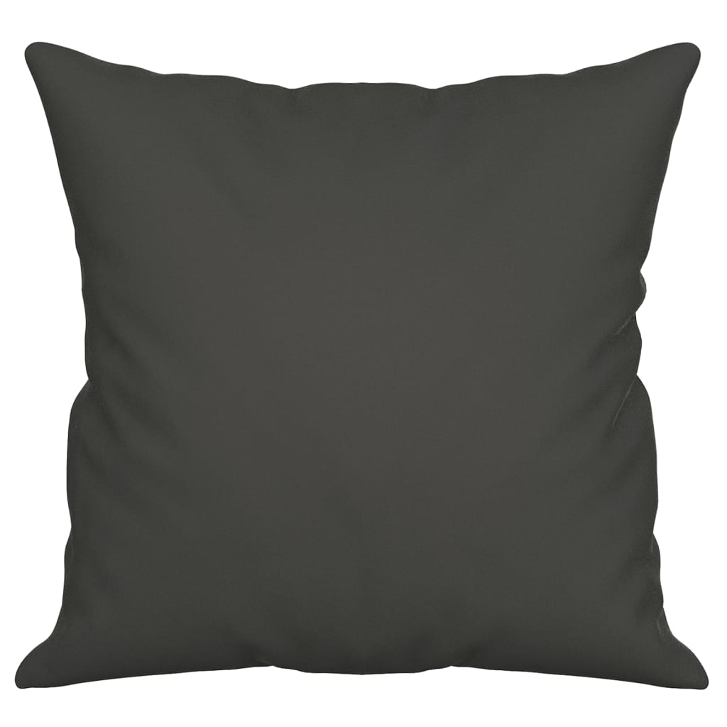 vidaXL Coussins décoratifs 2 pcs Gris foncé 40x40 cm Tissu microfibre