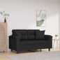 vidaXL Coussins décoratifs 2 pcs Noir 40x40 cm Tissu microfibre
