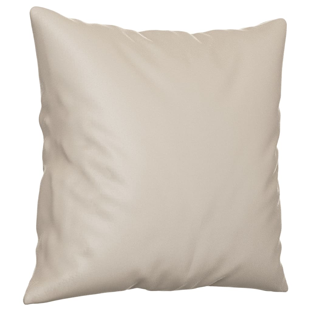 vidaXL Coussins décoratifs 2 pcs Crème 40x40 cm Tissu microfibre