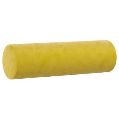 vidaXL Coussins décoratifs 2 pcs Jaune Ø15x50 cm Velours