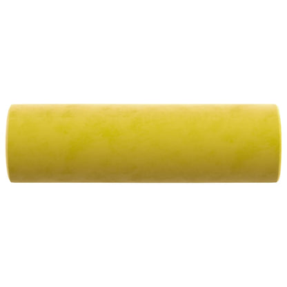 vidaXL Coussins décoratifs 2 pcs Jaune Ø15x50 cm Velours