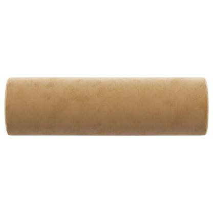 vidaXL Coussins décoratifs 2 pcs Marron Ø15x50 cm Velours