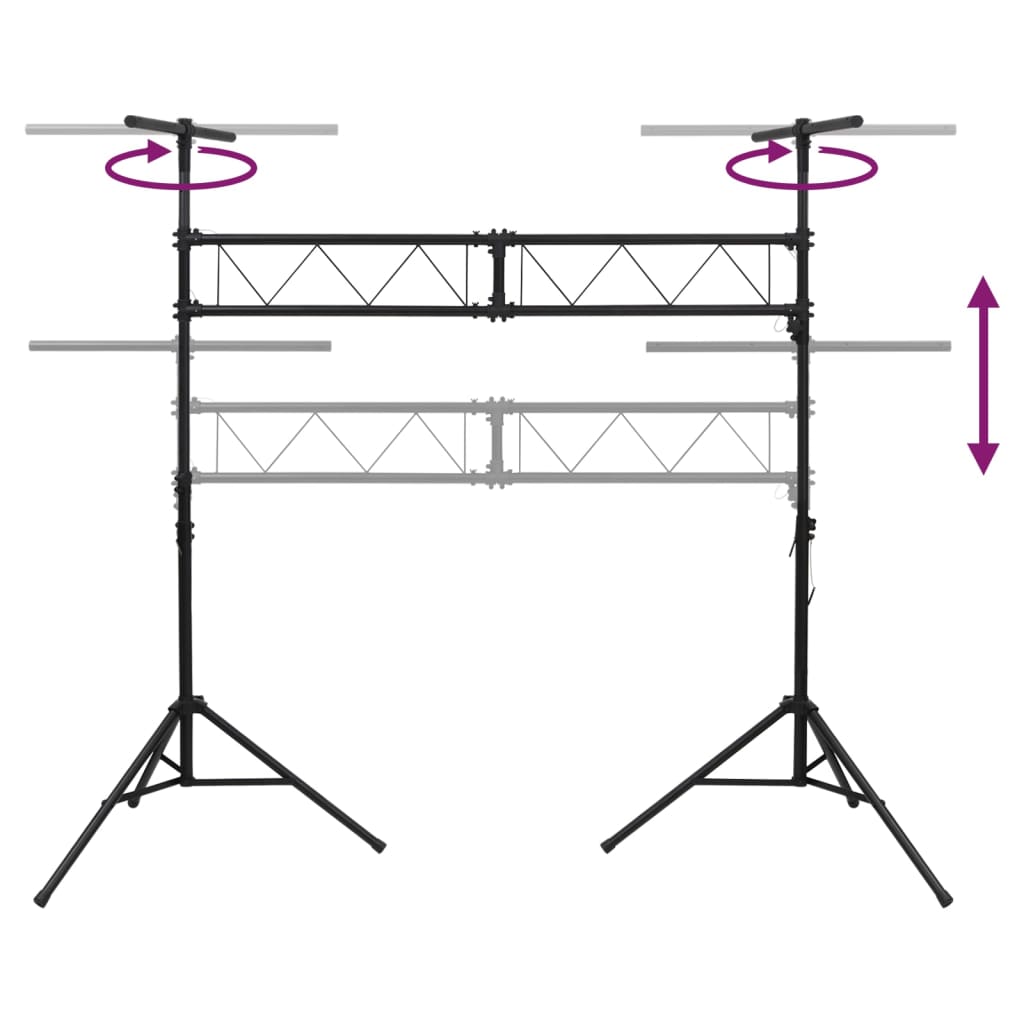 vidaXL Support de lampe 338x115x(180-300) cm Acier
