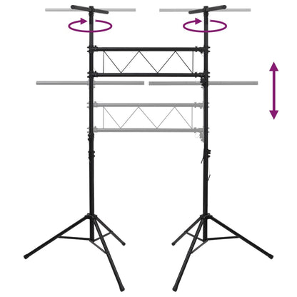 vidaXL Support de lampe 238x115x(180-300) cm Acier